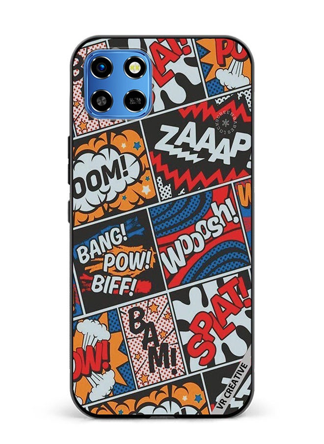 VR CREATIVE Protective Case Cover For Infinix Smart 6 HD Pop Art Design Multicolour  - Image 1