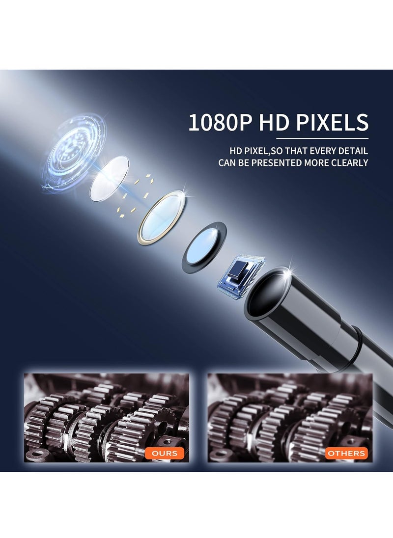 JOGAMS 5m Borescope Endoscope Camera with Light IP67 Waterproof Endoscope 1080P HD Inspection Camera Borescope Camera with Light Snake Camera Endoscope Camera Gadgets for Men  - Image 4