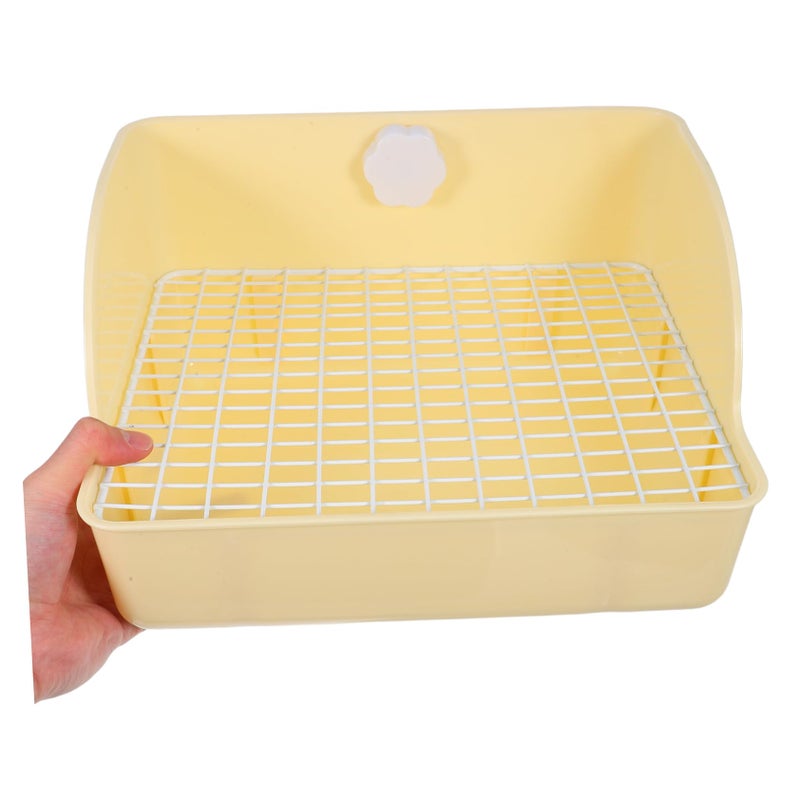 Large Bunny Litter Box Spacious Rabbit Potty Trainer Splash Prevention Easy Access For Guinea Pigs Hamsters - Image 5
