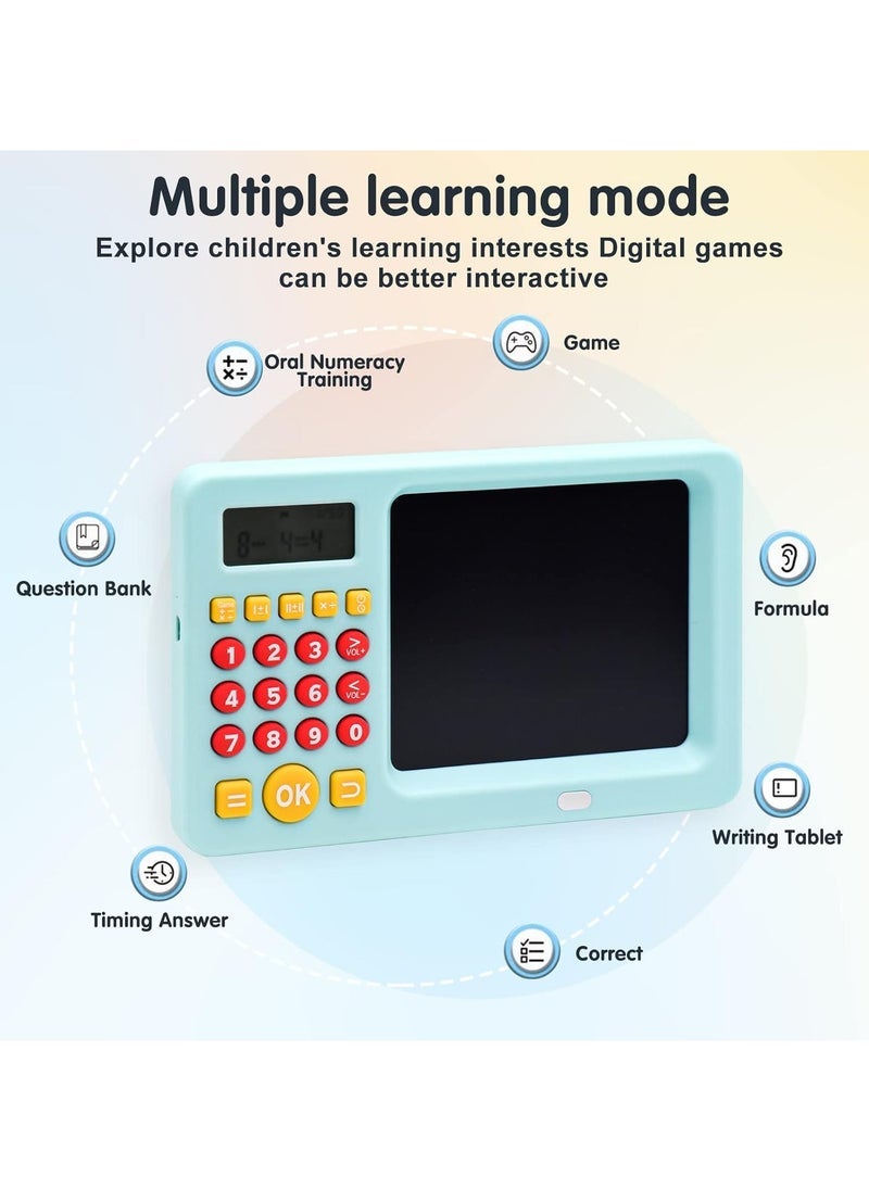 ELTRAZONE Math Games for Kids Ages 5-8 with LCD Writing Tablet – Interactive Educational Math Learning Toy for Boys and Girls – Fun, Screen-Free Practice for Addition, Subtraction, Counting, and More – Ideal Birthday Gift in Blue  - Image 3