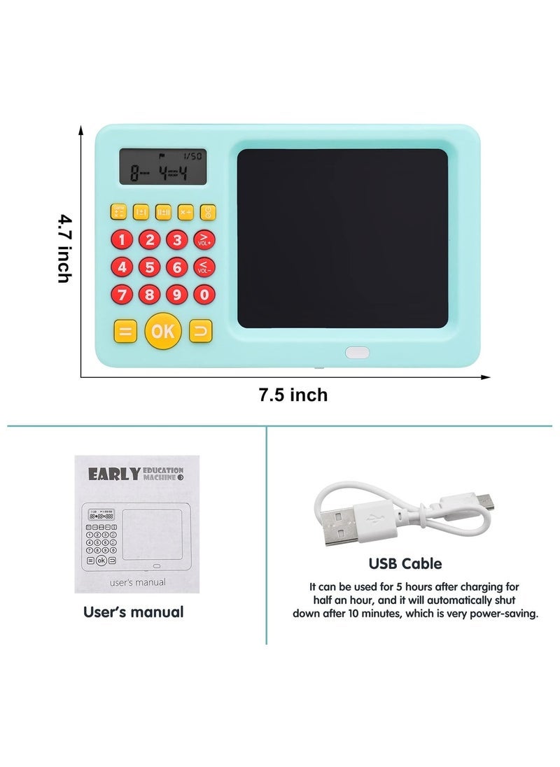 ELTRAZONE Math Games for Kids Ages 5-8 with LCD Writing Tablet – Interactive Educational Math Learning Toy for Boys and Girls – Fun, Screen-Free Practice for Addition, Subtraction, Counting, and More – Ideal Birthday Gift in Blue  - Image 4