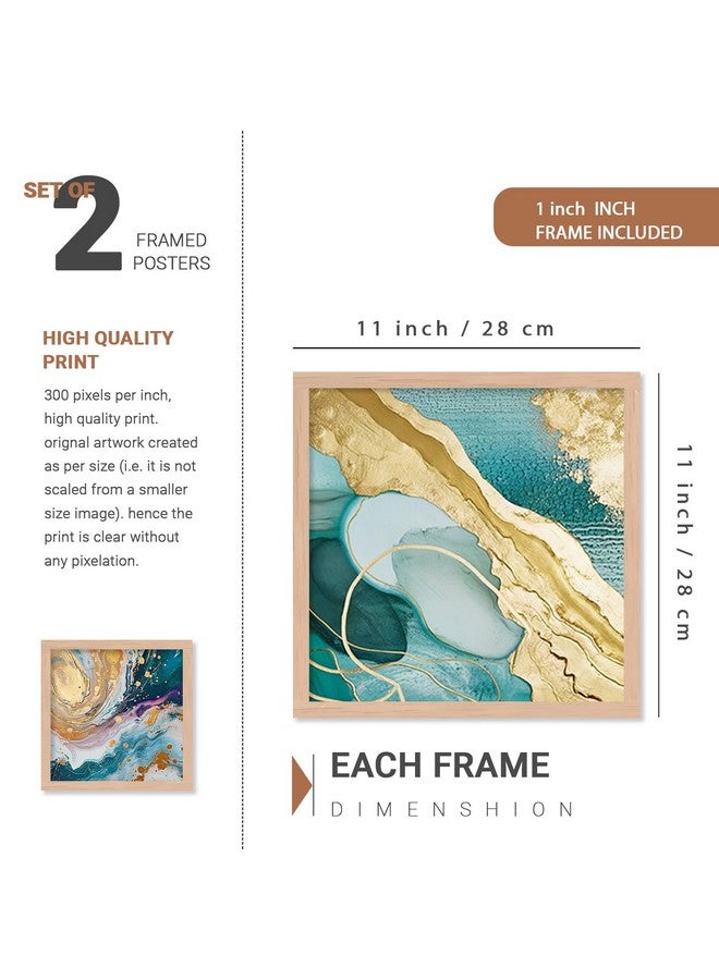 Walllane Modern Art Floral Painting Set for Living Room, Bedroom, Office - Nature Inspired Wall Decoration (10 Inch x 13 Inch) Set of 4 Cate-014 - Image 3