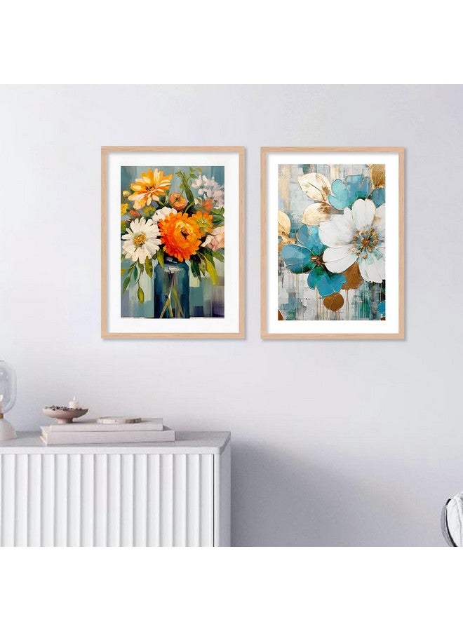 Walllane Modern Art Floral Painting Set for Living Room, Bedroom, Office - Nature Inspired Wall Decoration (10 Inch x 13 Inch) Set of 4 Cate-014 - Image 4