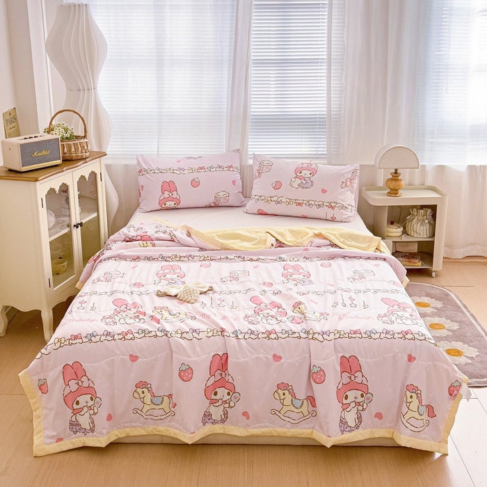 Sanrio Summer Cool Quilt Children'S Cartoon Quilt Cloud Small Cotton Air-Conditioning Quilt Children'S Nap Quilt Dormitory Single Double Quilt - Image 1