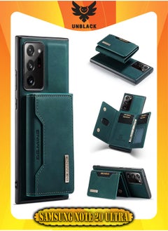 DGMING Wallet Case for Samsung Galaxy Note 20 Ultra, DG.MING Premium Leather Phone Case Back Cover Magnetic Detachable with Trifold Wallet Card Holder Pocket (Green)  - Image 1
