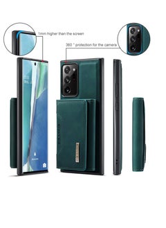 DGMING Wallet Case for Samsung Galaxy Note 20 Ultra, DG.MING Premium Leather Phone Case Back Cover Magnetic Detachable with Trifold Wallet Card Holder Pocket (Green)  - Image 3