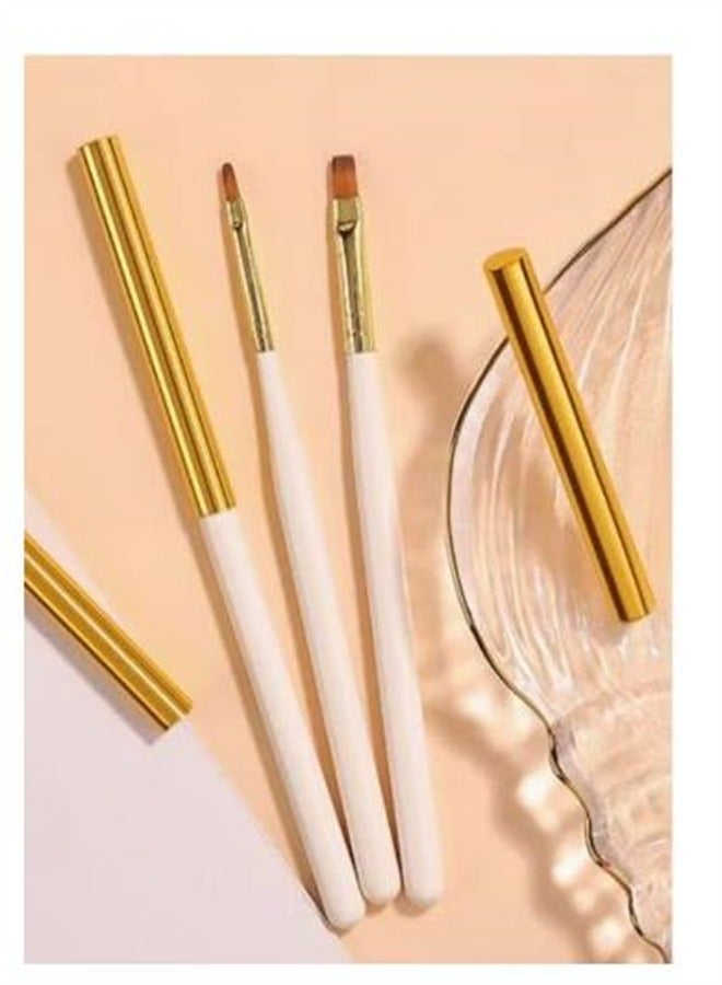 12-Pack Gold Art Brush Set with Pen Holder Children Adult Art Painting Brush PBT Nylon Wool Paint Detail Brush - Image 3