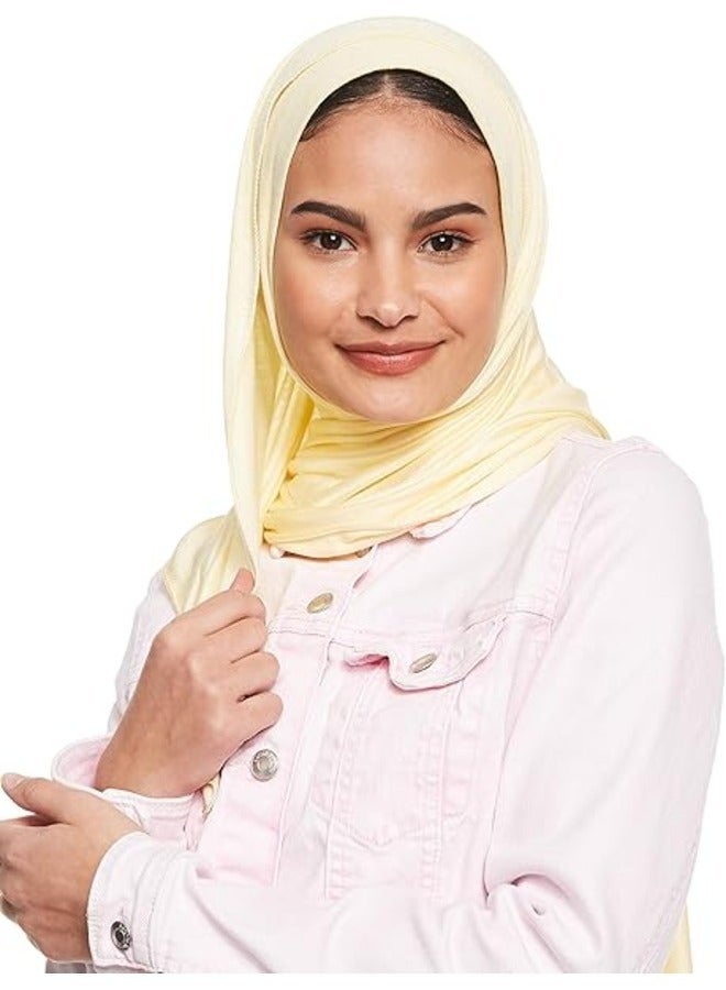 Jersey Stretch Shailah Hijab – Soft Cream Islamic Headscarf and Shawl - Image 2