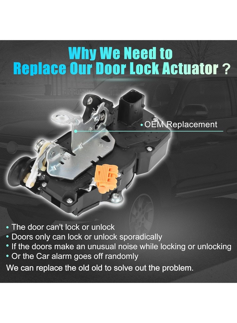 Starwell Door Latch Lock Actuator Motor Rear Left Side for Chevrolet Silverado 1500 2500 for GMC Yukon for Cadillac Escalade 2007 2008 2009 OE 931-108  25876389 15896626 15785128 - Image 3