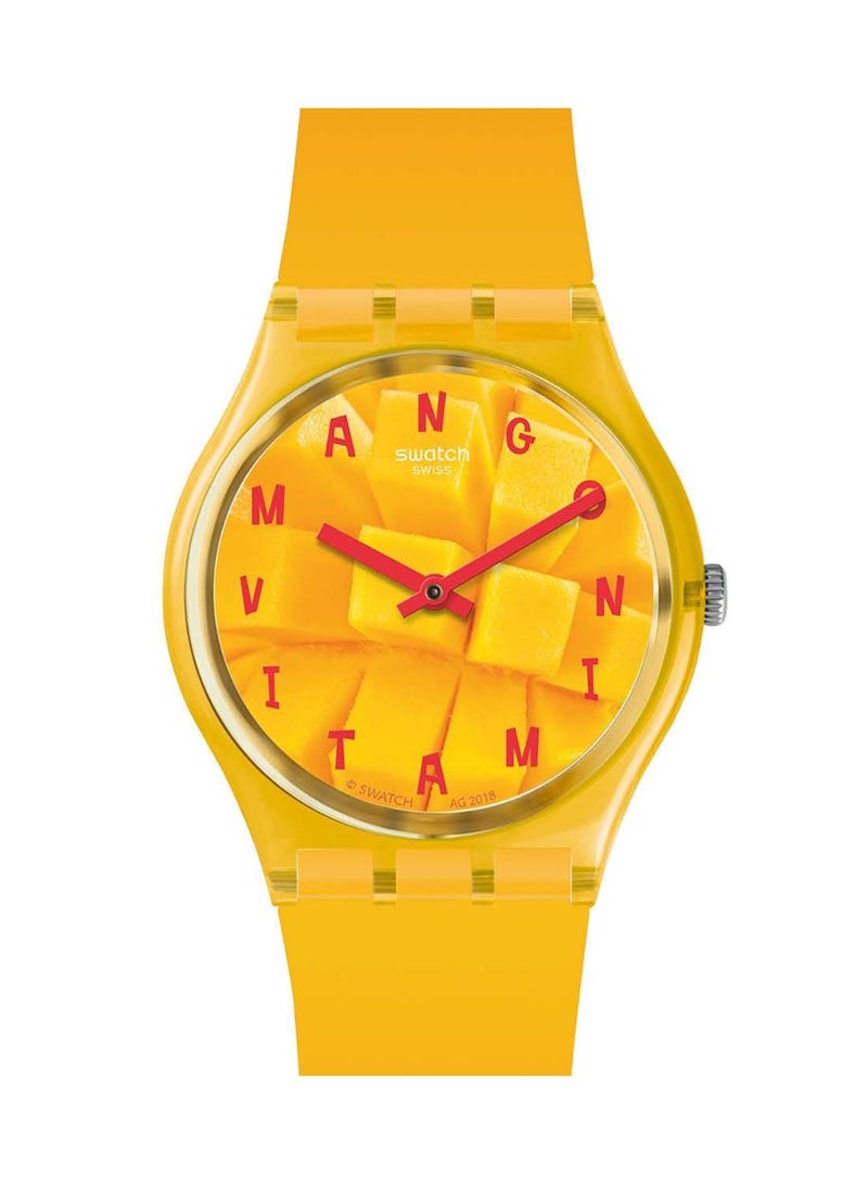 Swatch Women Coeur De Mangue Quartz Movement Water Resistant Wrist Watch - 41 Mm - Image 1