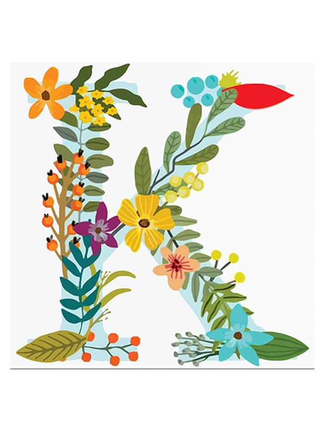 RYN Alphabet K Themed Wall Art Red/Blue/Yellow 30x30cm - Image 1