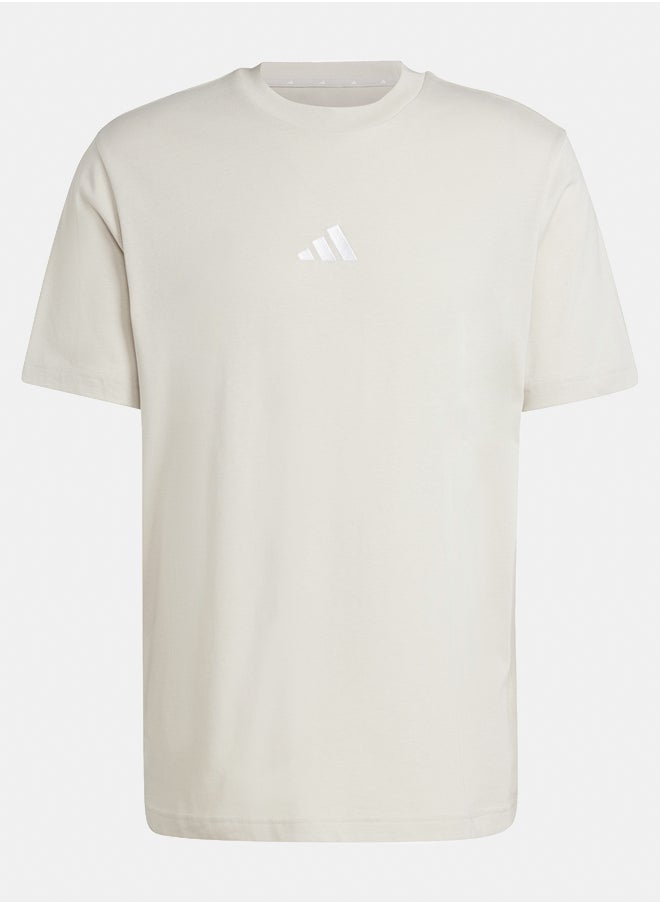 Adidas Essentials Small Logo Single Jersey T-Shirt  - Image 2