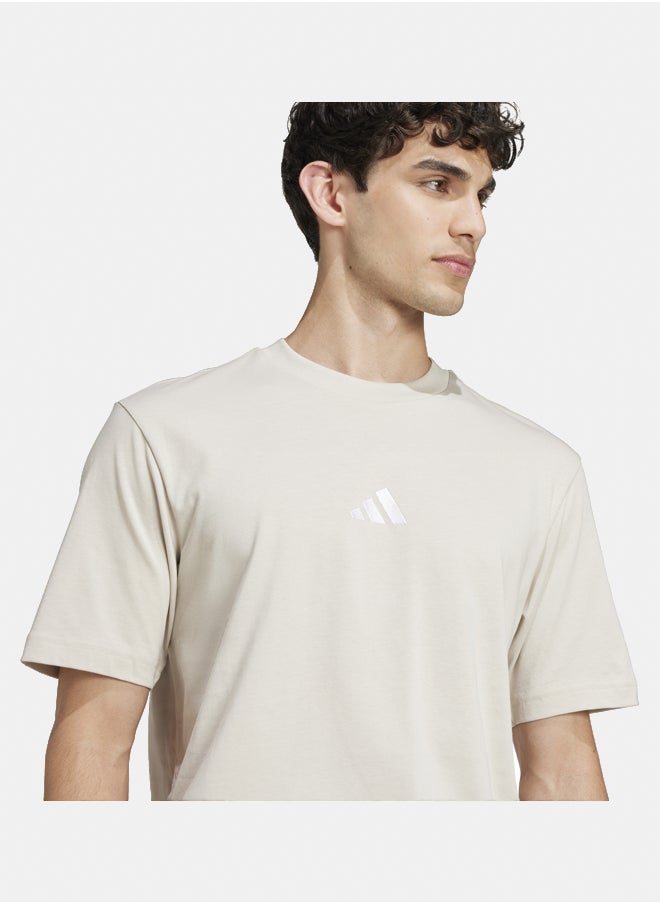 Adidas Essentials Small Logo Single Jersey T-Shirt  - Image 3