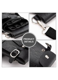 Y&D Scissor Holster, Barber Hip Bag, Multi Pockets Hairdressing Scissors Comb Hair Stylist Tools Leather Pouch Bag with Waist Shoulder Belt, Professional Salon Hairdresser Belt  - Image 4