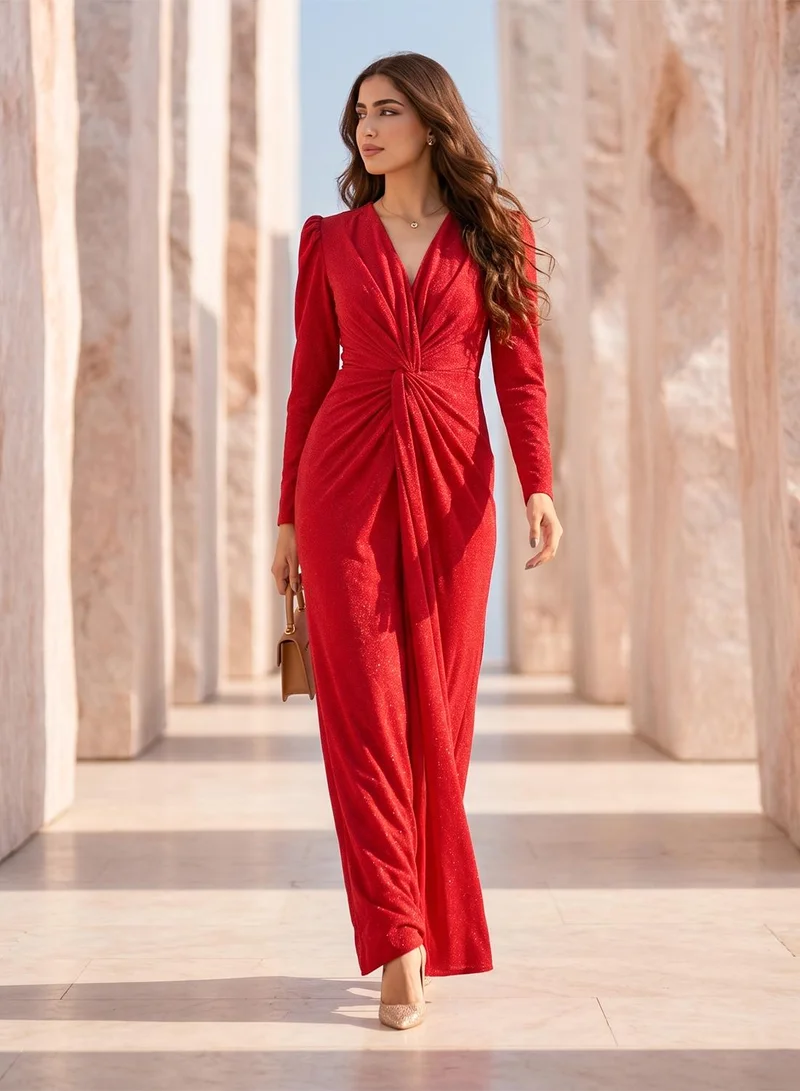 Iyra One-Shoulder Tiered Dress