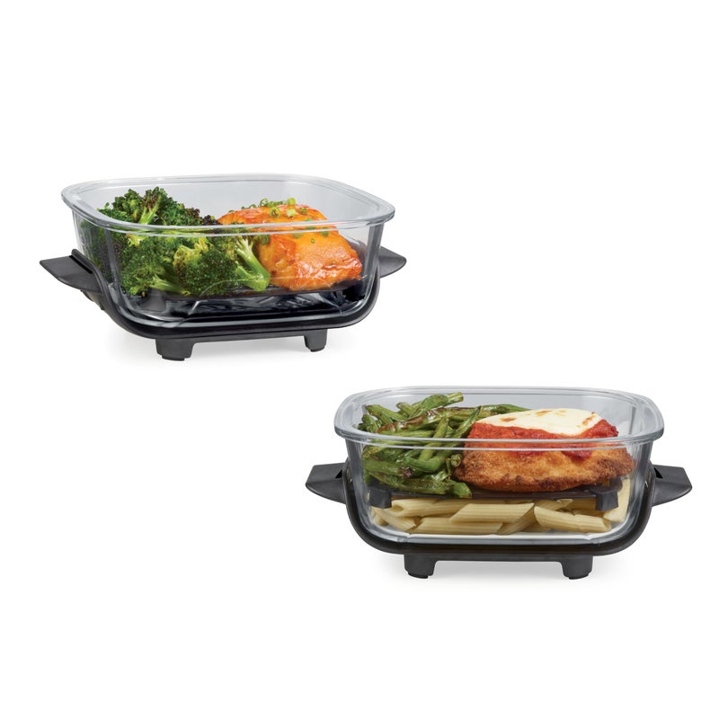Ninja 6-Cup 2-Pack CleanCrisp Glass Containers for Meal Prepping with Leak-Proof Storage Lids, Compatible with Ninja Crispi Portable Cooking System, Microwave, Freezer & Dishwasher Safe, XSKSFN2X6CUP - Image 1