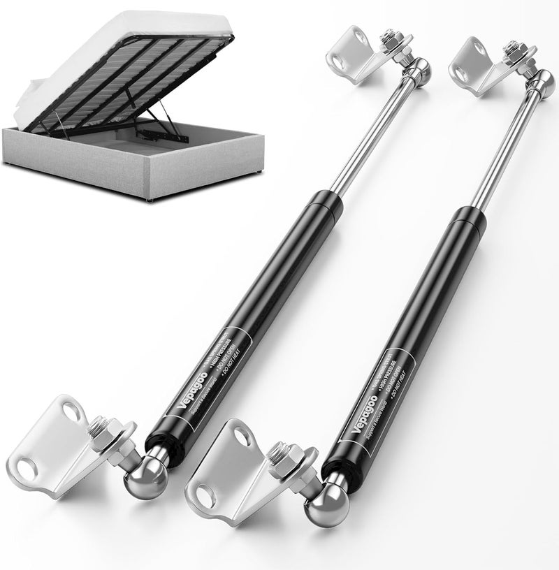 Vepagoo Gas Struts 20 Inch 55Lb/245N Shock for Heavy Lid - RV Bed Lift Support Kit (2pcs) - Image 1