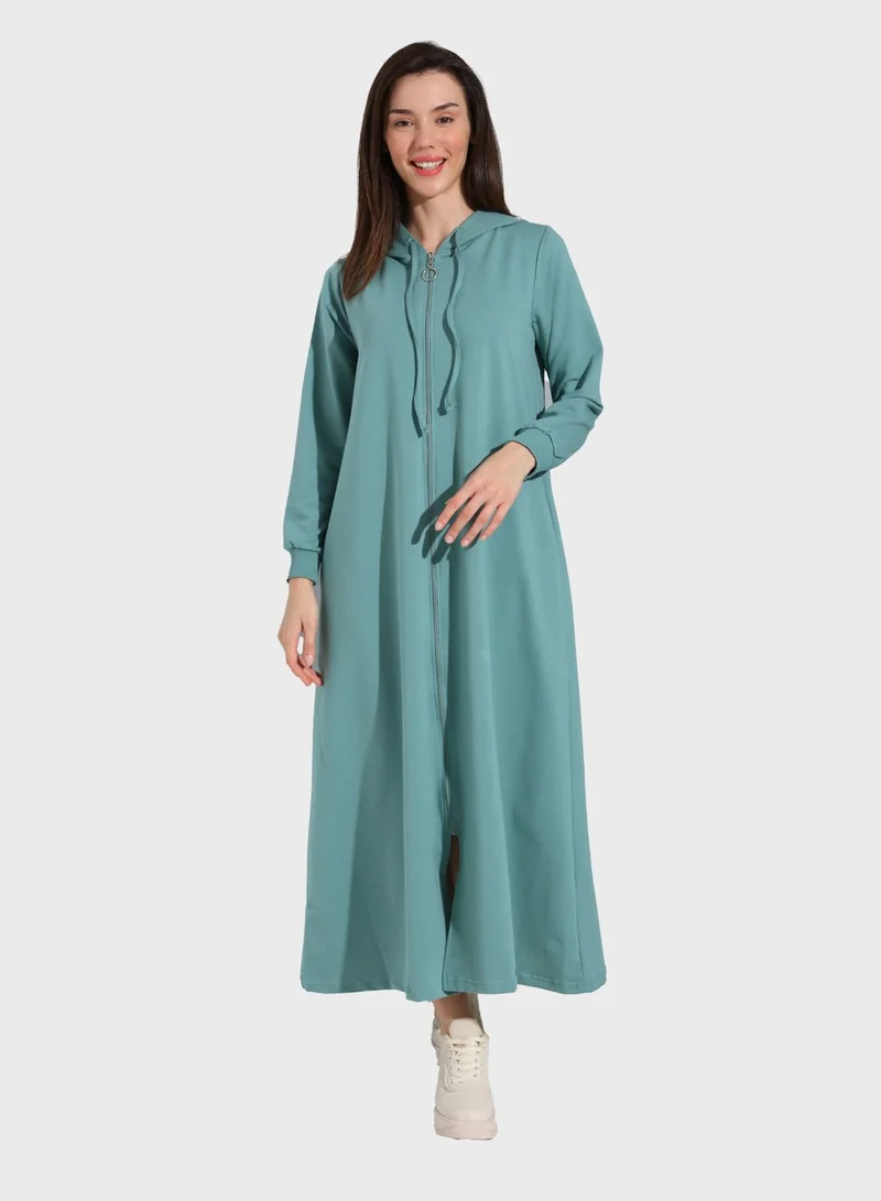 Benin by modanisa Draw String Hooded Coat