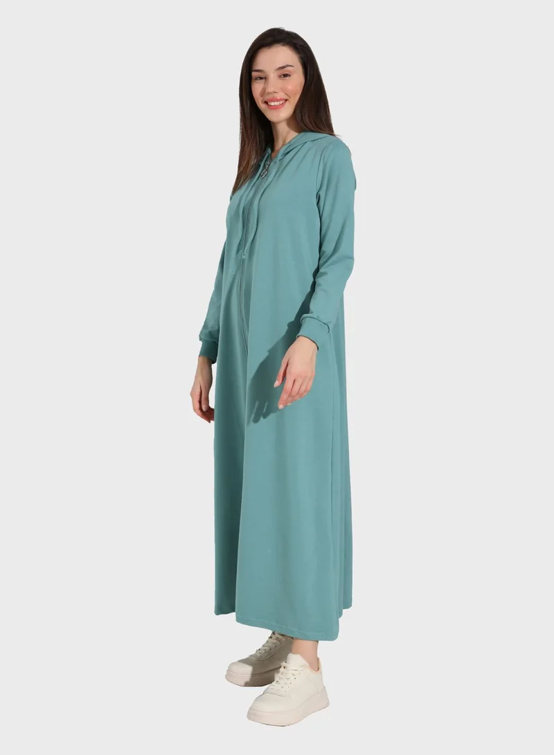 Benin by modanisa Draw String Hooded Coat