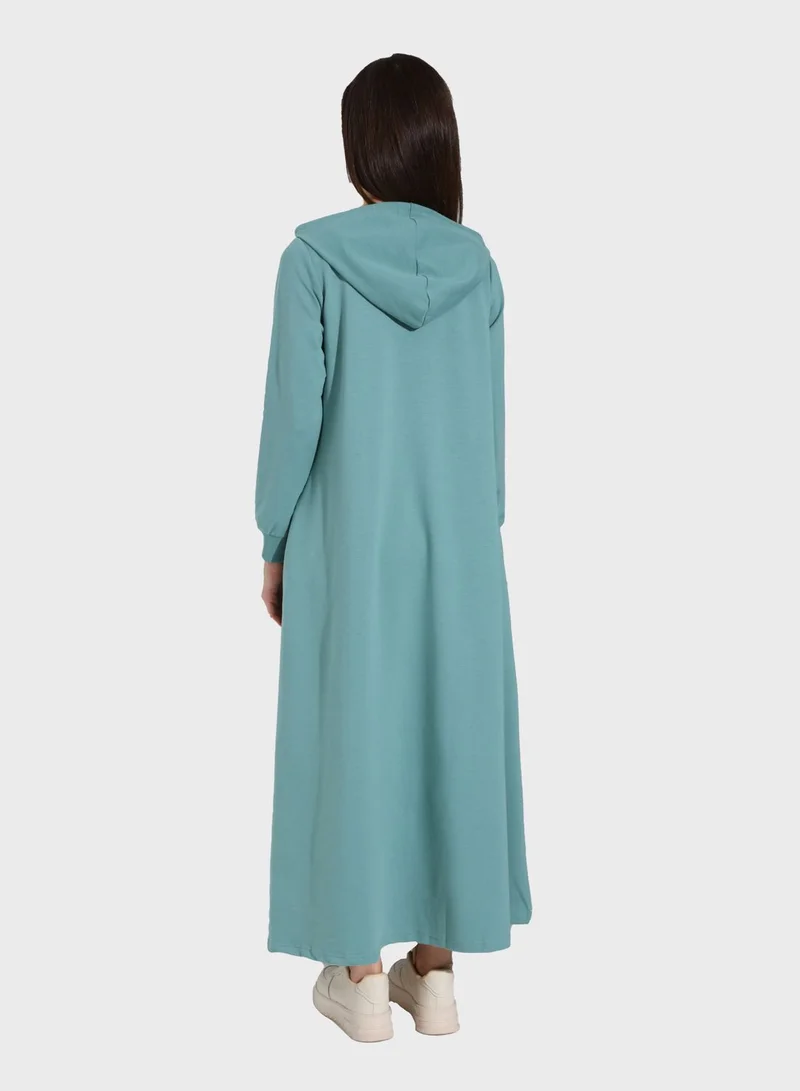 Benin by modanisa Draw String Hooded Coat