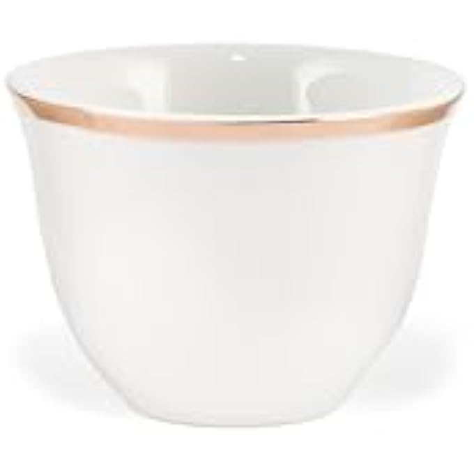 rayihni Golden Rim Porcelain Tea And Coffee Serving Set 27Pieces Ivory - Image 4