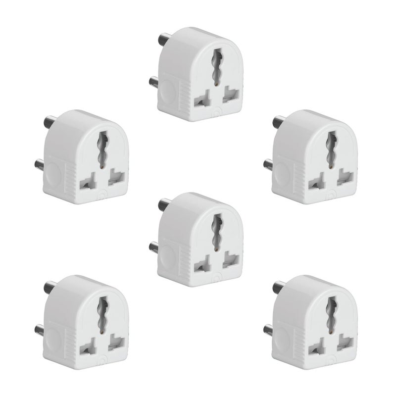 Anchor by Panasonic 6/10/13A 3 Pin Multiplug adapter with Universal Combi Socket | 3 Pin Multi Plug Universal Socket (White, 52809-Pk6) - Image 5