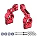 CrazyHobby Aluminum Rear Stub Axle Carriers with Ball Bearings Upgrade Parts for 110 Traxxas Slash 2WD Stampede Rustler VXL Replaces 3752 Red - Image 2