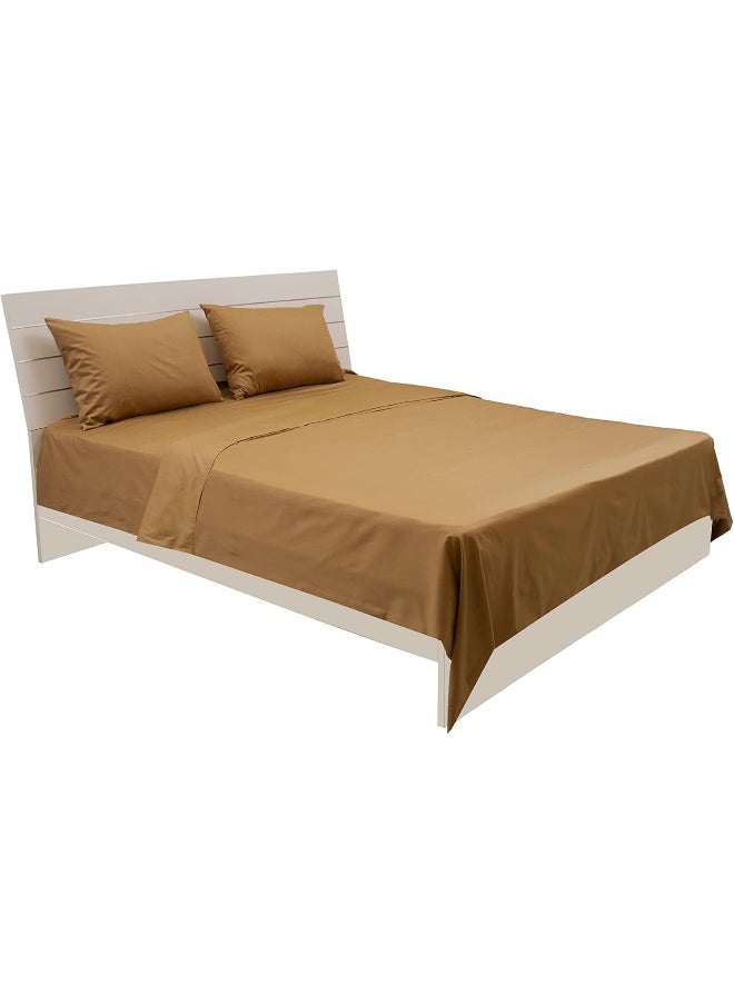 Hotel Linen Klub Princess 180 Thread Count 100% Cotton Percale Duvet Cover 1PC, Size: King 245x 265cm, Bronze  - Image 2
