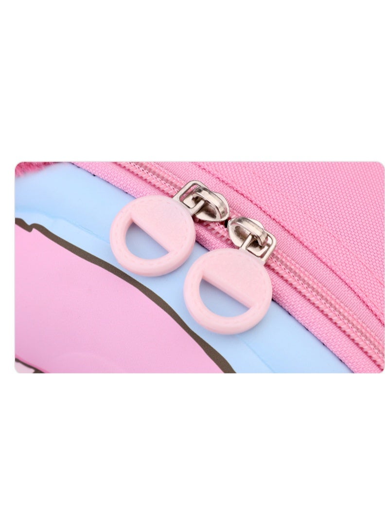 New style cute children's backpack with adorable plush toy. Large-ear cartoon backpack for kindergarten (New style cute children's backpack with adorable plush toy. Large-ear cartoon backpack for kindergarten (Blue-brown)) - Image 5