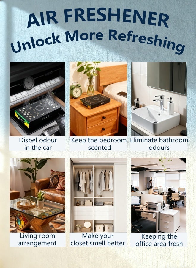 Solid Air Freshener Home Fragrance Home Freshener Long Lasting Bathroom freshener Solid fragrance For Office Car Wardrobe Closet Washroom Odor Eliminator Gel Scent Freshener 165g Cologne Scent - Image 3