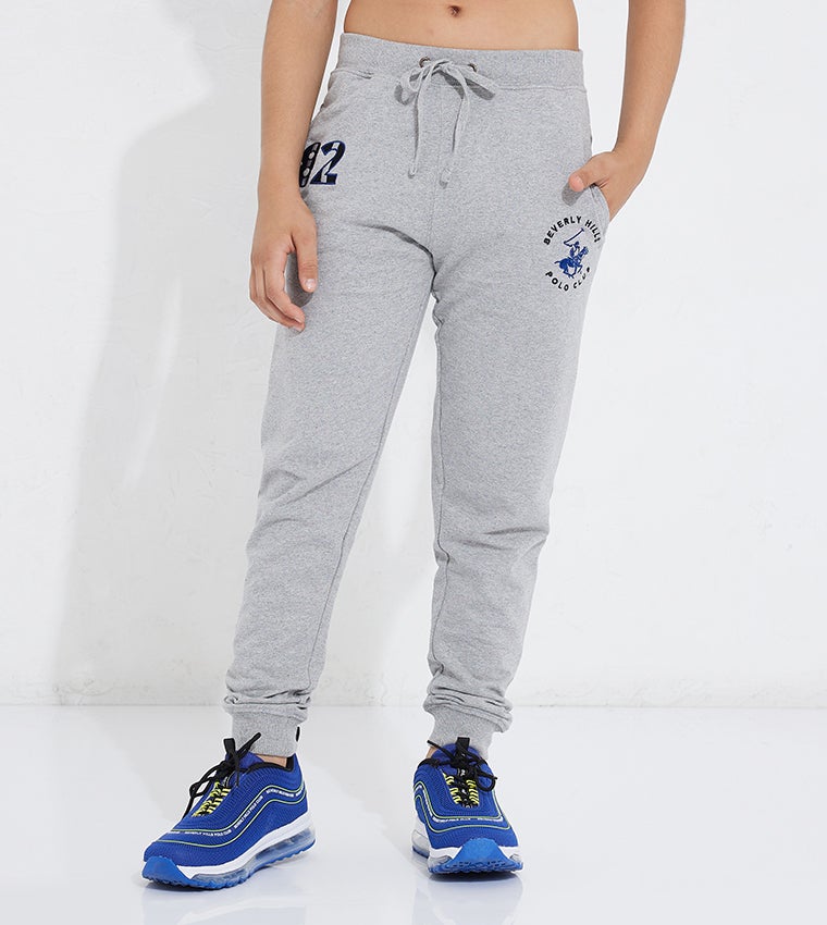 BEVERLY HILLS POLO CLUB Logo Embroidered Joggers with Elastic Waist