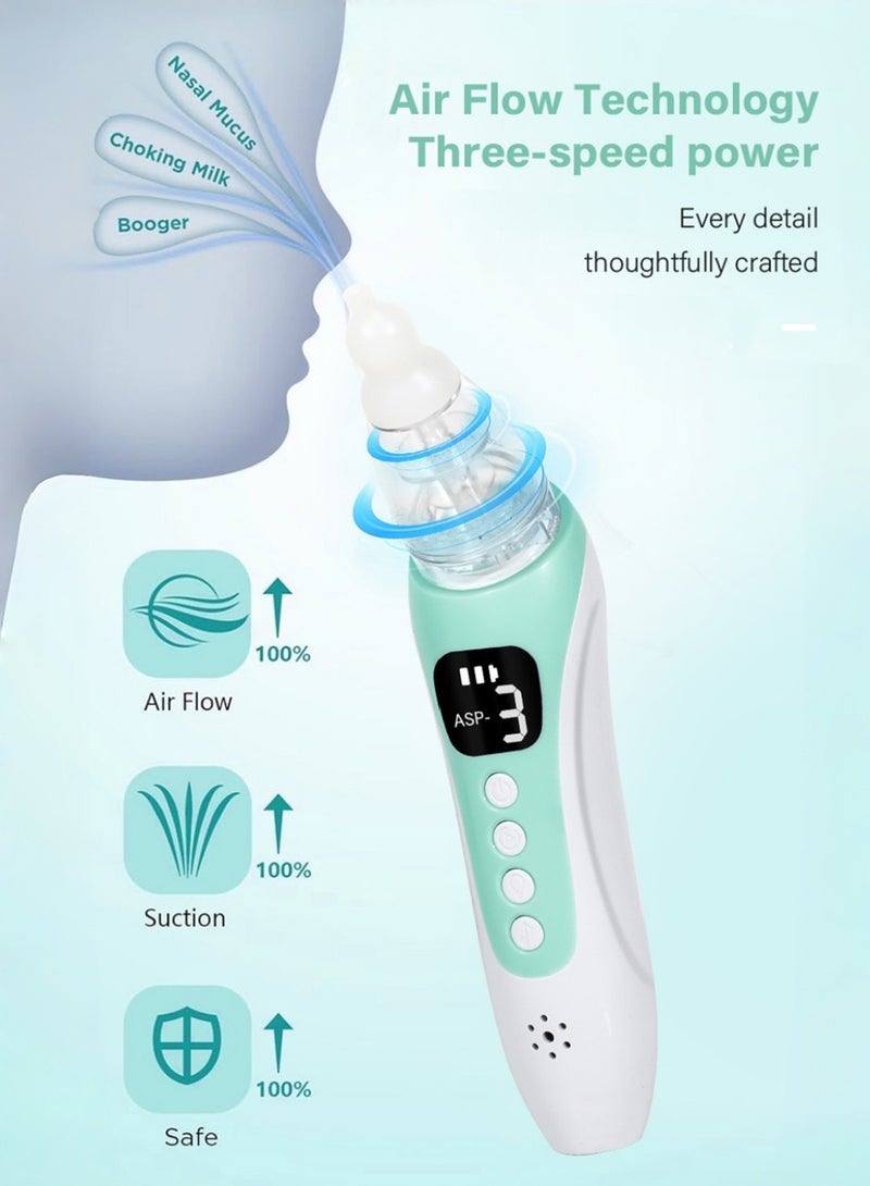 EzzySo شفاط أنف كهربائي صامت للأطفال مع نصائح أنف سيليكون ووظيفة موسيقية مهدئة قابلة للشحن محمولة - Image 3