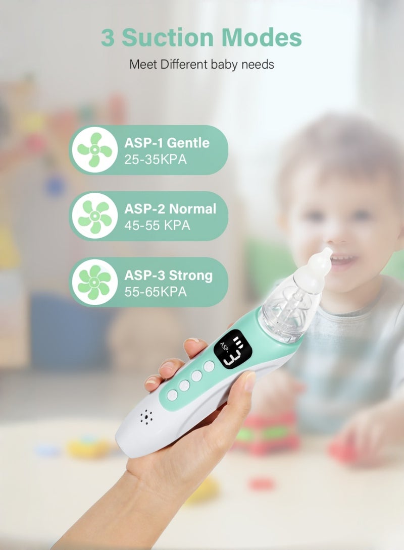 EzzySo شفاط أنف كهربائي صامت للأطفال مع نصائح أنف سيليكون ووظيفة موسيقية مهدئة قابلة للشحن محمولة - Image 5