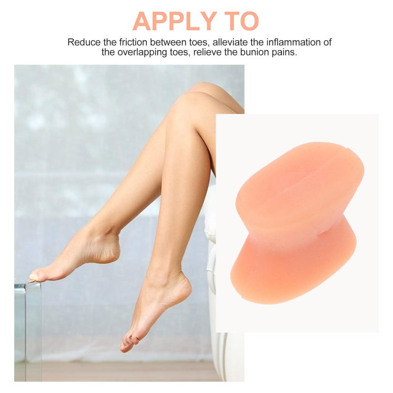 8 Pcs Skin Color Medium Bunion Splint for Hallux Valgus Relief and Foot Alignment - Image 5