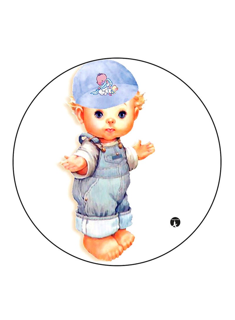 Boy Printed Mouse Pad Round  Multicolour