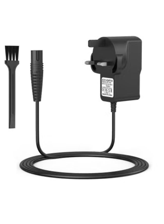 VIUAUAX كابل شاحن ماكينة حلاقة 12 فولت لسلسلة Braun 1 و 3 و 5 و 7 و 9 ماكينة حلاقة اللحية شواحن 3 سنون كابل طاقة 5544 و 5409 و 7220 و 5377 ماكينة إزالة الشعر Silk-Epil 9 و 7 و 5 ماكينة حلاقة (ضوء/فرشاة) - Image 1