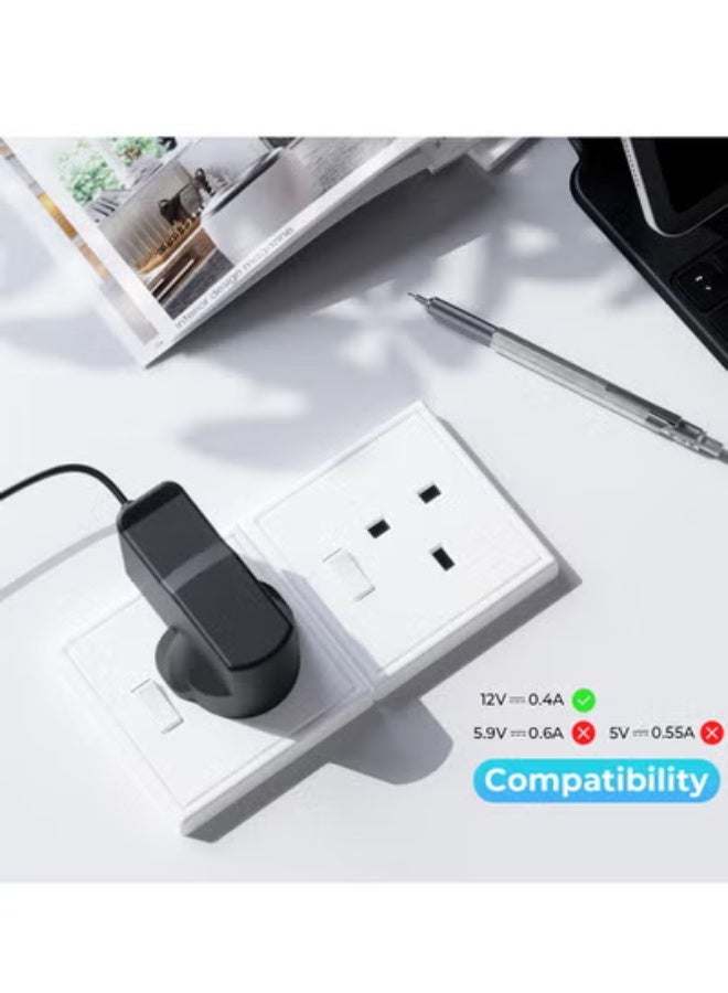 VIUAUAX كابل شاحن ماكينة حلاقة 12 فولت لسلسلة Braun 1 و 3 و 5 و 7 و 9 ماكينة حلاقة اللحية شواحن 3 سنون كابل طاقة 5544 و 5409 و 7220 و 5377 ماكينة إزالة الشعر Silk-Epil 9 و 7 و 5 ماكينة حلاقة (ضوء/فرشاة) - Image 3