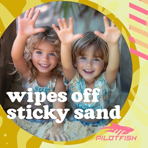 Pilotfish Beach Essentials Sand Remover Bag, Gentle Skin-Friendly Formula with 7 Natural Ingredients, Free of Talc and Fragrance, Sand Removal Beach Accessories, Must Haves, Gifts for Women - Image 5