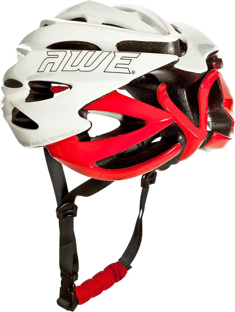 AWE AWESpeed™ In Mould Adult Men's Road Racing Cycling Helmet 55-58cm White/Red - Image 5