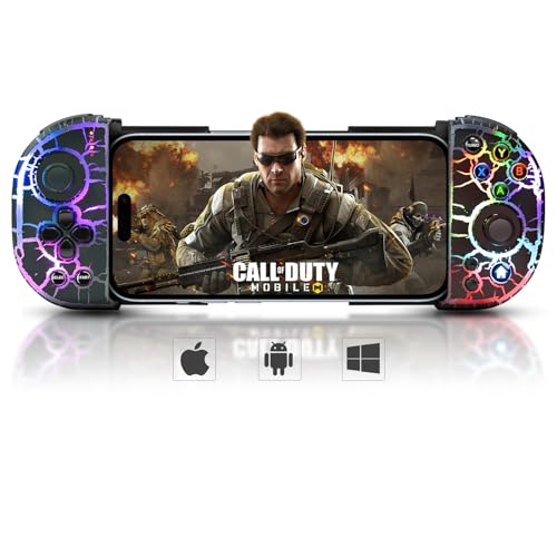 Joso Phone Controller for iPhone, Android, wireless Game Joystick with Hall Effect Joystick/Turbo, RGB Controller for iPhone 16/15/14/13/12 Series, Galaxy S24/23/S22/S21 Series Play COD Mobile & More - Image 1