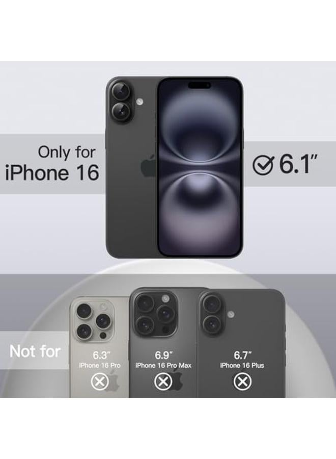 جي تيك جراب سيليكون مغناطيسي لهاتف آيفون 16 مقاس 6.1 بوصة متوافق مع ماج سيف، جراب هاتف ناعم حريري ممتص للصدمات مع عدسة كاميرا حماية كاملة أزرق داكن - Image 2