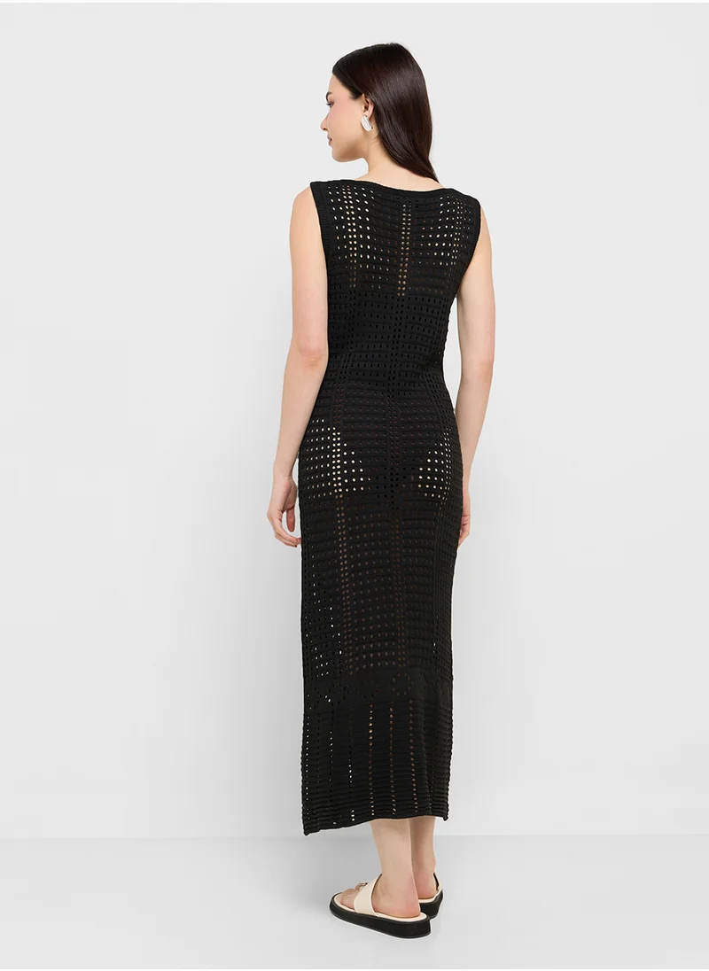 Ginger Crochet Overlay Dress