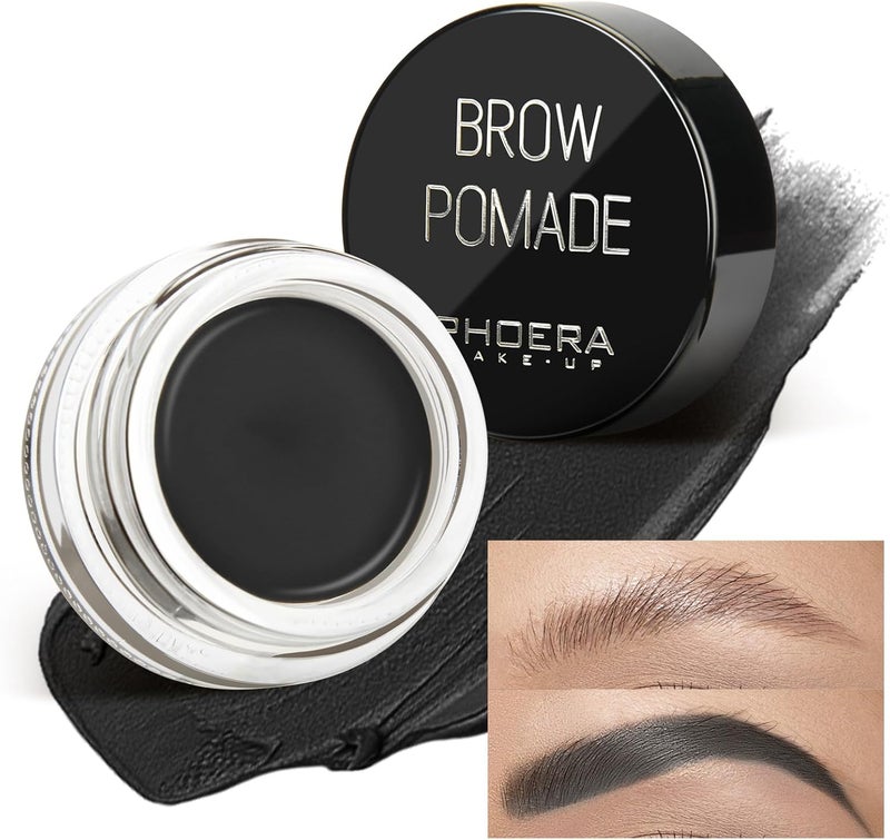 Eyebrow GelEyebrow Brow Pomade Professional Makeup Tinted Eyebrow24 Hours Long LastingLightweightWaterproofSmudgeProofTransferProofSweat Resistant Brow Cream6Jet Black