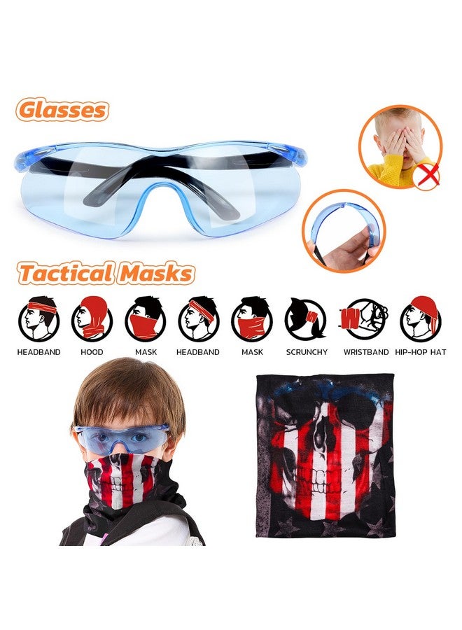 يو وونت مي طقم سترة تكتيكية للأطفال لبنادق نيرف سلسلة إيليت مع سهام إعادة التعبئة، وسوار معصم قناع تكتيكي، ونظارات واقية، وألعاب للأطفال من سن 7 إلى 12 عامًا، برتقالي - Image 5