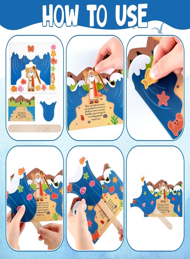 Gaillty 24 Set Parting of the Sea Craft Kit DIY Religious Crafts Jesus Faith Gifts Christian Bible Art Project for VBS Sunday School Church Groups Activities Themed Creative Gift - Image 3