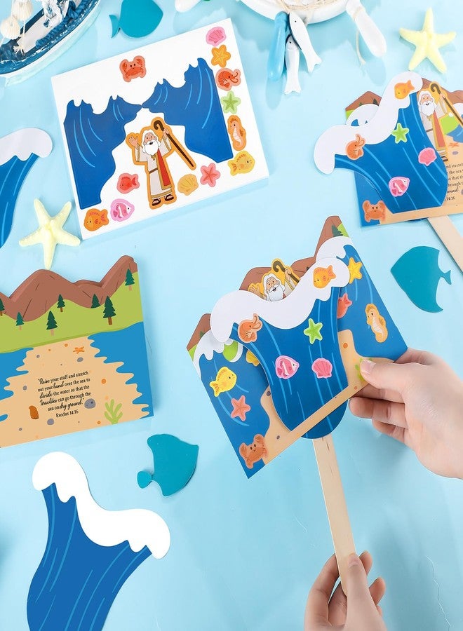 Gaillty 24 Set Parting of the Sea Craft Kit DIY Religious Crafts Jesus Faith Gifts Christian Bible Art Project for VBS Sunday School Church Groups Activities Themed Creative Gift - Image 4