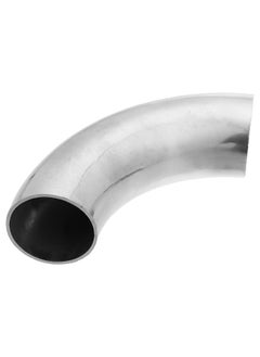 X AUTOHAUX 1 Pcs OD 1.5Inch 90 Degree Mandrel Bend Elbow SS304 Stainless Steel Exhaust Elbow Pipe for Car Modified Exhaust System 1.5" Piping Silver Tone 