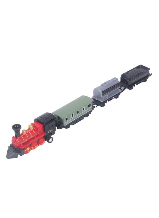 NIBEMINENT Steam Train Model Toy Vintage Alloy Pull Back Cultivate Hands On Ability Educational for Kids Red  - Image 4