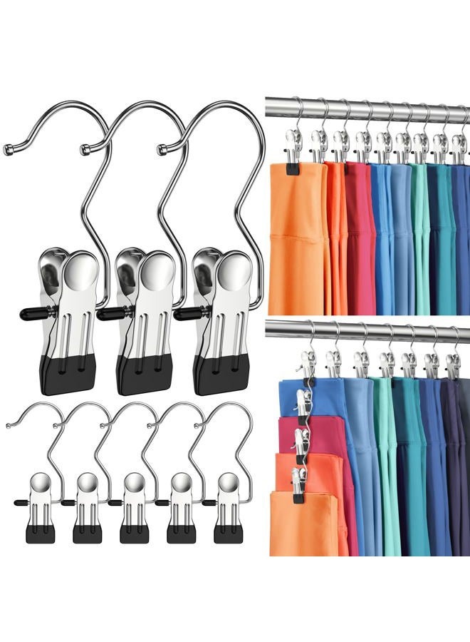 DOIOWN 50 Pack Pants Hangers with Clip,Legging Organizer for Closet Hanging, Space Saving Yoga Pants Hangers Clip Hangers Closet Organization,Closet Organizers and Storage for Jeans,Shorts,Skirts,Hats - Image 1