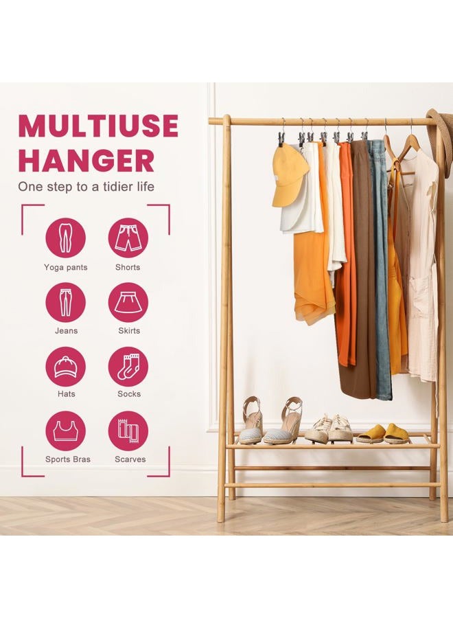 DOIOWN 50 Pack Pants Hangers with Clip,Legging Organizer for Closet Hanging, Space Saving Yoga Pants Hangers Clip Hangers Closet Organization,Closet Organizers and Storage for Jeans,Shorts,Skirts,Hats - Image 5
